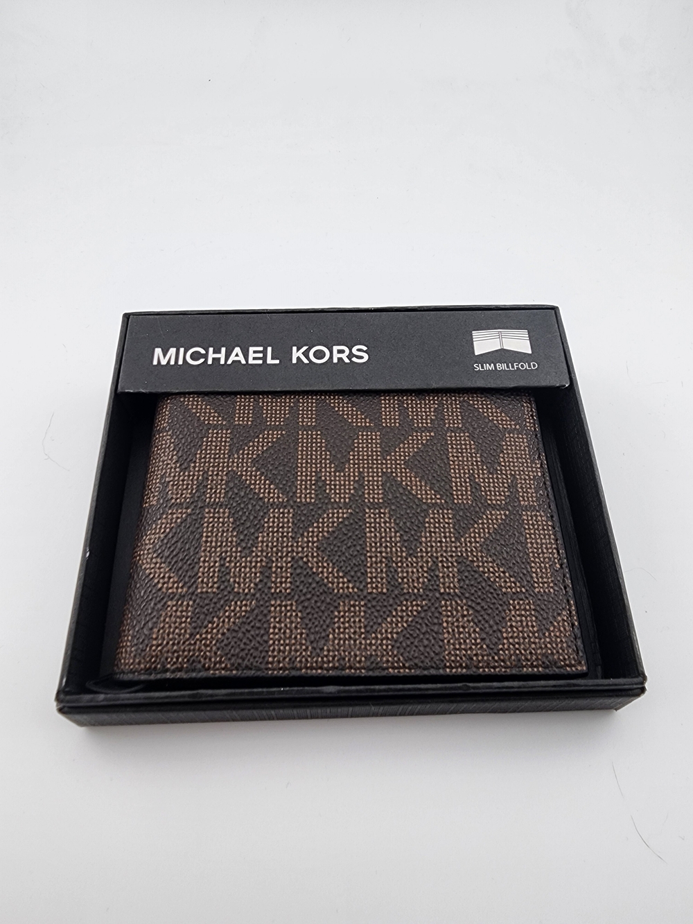 Michael Kors Brown Logo Slim Bifold Wallet